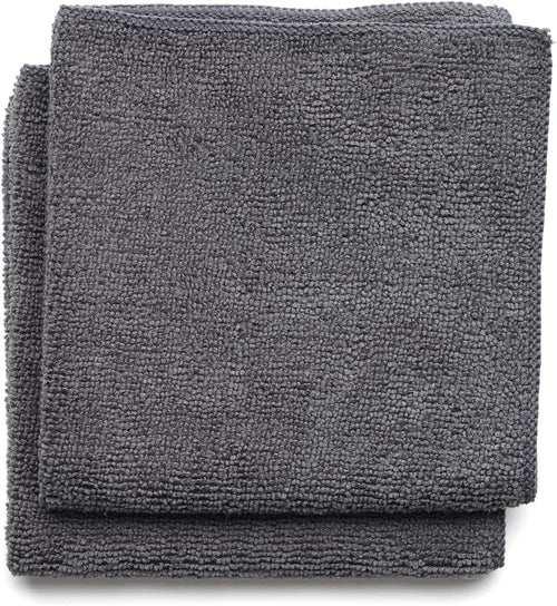 Brabantia 118029 Microfibre Cleaning Cloths (x 2), Machine Washable, Dark Grey
