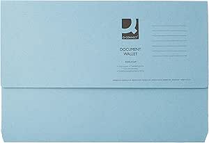 Q-Connect Document Wallet Foolscap Blue (Pack of 50) KF23011