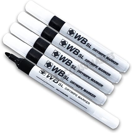 WB Pack of 50 Black Ink SL Whiteboard Flipchart Marker Pens. Drywipe. Brand: WB, Tip: Bold, Type: Whiteboard Marker, Product: Pen, Category: 201064031