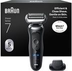 Braun Series 7 Electric Shaver, Up to 60 min, Cordless, Wet & Dry Razor for Men with Precision Trimmer Attachment, 100 Percent Waterproof, 72-N1200SI, Black