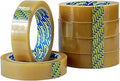 6 x Sellotape Original Golden Tape Roll Clear Non Static Easy Tear Tape 24mm x 50m - No Need for Scissors - Ideal for Home, Office or School Use.