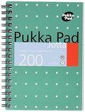 Pukka Pad 836877 Jotta Notebook Wirebound Perforated Ruled 200pp 80gsm A6 Ref JM036 [Pack of 3],Green