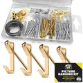 SOL 172pk Picture Hanging Kit - Includes Small Iron Nails, Large Copper Nails, Copper Rings, Hooks & Hanging Wire - Wall Hooks for Hanging Pictures, Frames, and Decor