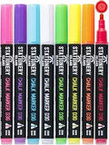 STATIONERY ISLAND Chalk Pens for blackboard, Liquid Chalk Markers for Chalkboard and Glass, Wipeable Chalk pens for Window Drawing,8 Colours