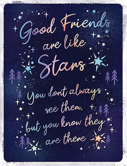 Piccadilly Greetings Modern Christmas Card, Good Friends are like stars - 8 x 6 inches