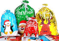DIYASY 30pcs Christmas Drawstring Gift Bags, Lager Size Xmas Gift Wrapping Goodies Bags