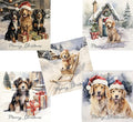 Charity Christmas Cards Pack of 10. Each Christmas Card Pack Contains 5 Different Dog Designs. Ecofriendly and UK Made. Verse Inside. 150x150mm Card Size.