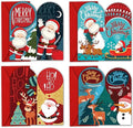 Christmas Money Wallet and Envelopes for Cash Gifts 4/12 pcs – Xmas Greeting Cards Multipack - Eco-Friendly for Family, Friends and Kids - Cute Santa Designs. (4 cards)