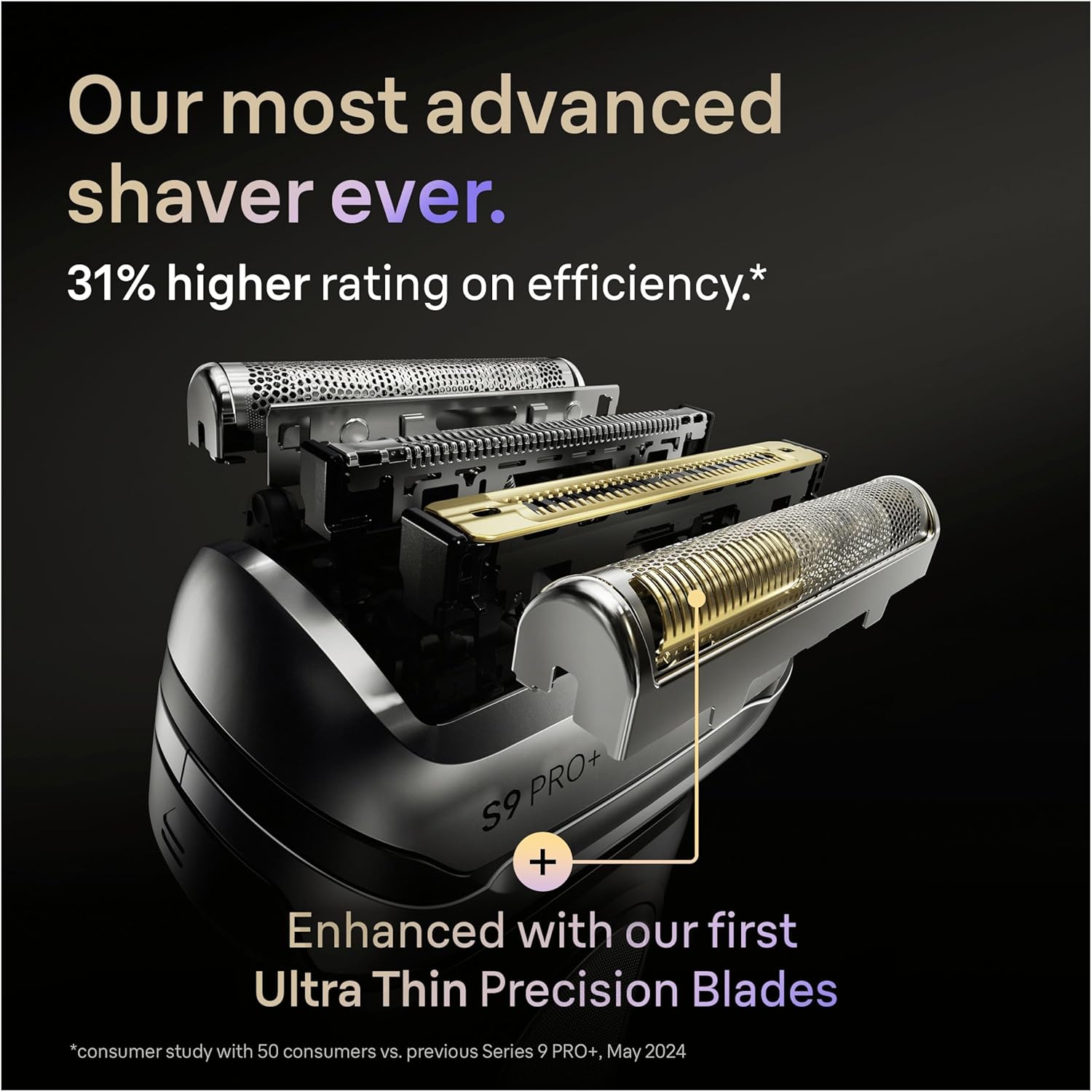 Braun Series 9 PRO+ Electric Shaver for Men, 9665CCE, Graphite - Wet & Dry Electric Razor, 5+1 Ultra Thin Precision Blades, Pro SensoAdapt Technology, 6in1 SmartCare Center, 60 min Runtime