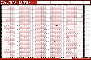 2025 Wall Planner Calendar A1 Large Laminated unmounted 85cm X 58cm