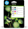 HP 6ZC74AE 912 Original Ink Cartridges, Black/Cyan/Magenta/Yellow, Multipack