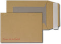 EPOSGEAR® A6 / C6 162mm x 114mm Brown/Manilla Strong Hard Card Board Backed Peel and Seal Printed Please Do Not Bend Envelopes (10)