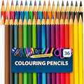 SOL 36 Colouring Pencils, Assorted Colouring Pencils for Children & Adults with a Wide Colour Range, Break-Resistant Artist Drawing Tools for Arts & Crafts, Rich Vibrant Hue that Blend Smoothly