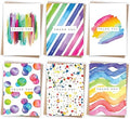 Thank you Cards Multipack of 24 with Envelopes. 6 Watercolour designs. 10 x 15cm. Blank Inside for Teachers, Weddings, Kids. Made in the UK.