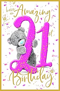 Me to You 21st Birthday Card Tatty Teddy Photo Finish Design - Official Collection