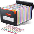 ThinkTex 26 Pockets Expanding File Folder, A-Z Colorful Tabs, Monthly Bill Receipt Documents Organiser, Larger Capacity, Letter/A4 Size
