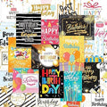 DEEPLAY 24 Holographic Birthday Card Assortment, Foil Gold Blank Greeting Card, Birthday Cards with Envelopes and Stickers, Glossy Elegant Bulk Happy Birthday Notes (4.7'' X 6.7")