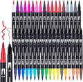 Dual Tip Brush Pens, 36 Colouring Pens Art Supplies, Fineliner Pen Art Markers for Kids Adult, Watercolour Felt Tip Pen for Drawing Sketching Calligraphy Adult Colouring Books Comic Painting