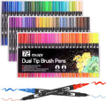 Laconile 72 Colours Dual Tip Brush Pens Brush Markers, Felt Colouring Pens for Adults Painting Colouring Sketching Drawing Calligraphy