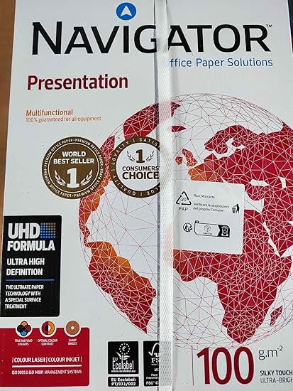 NAVIGATOR 100gsm A4 Presentation Paper - White,pack of 5