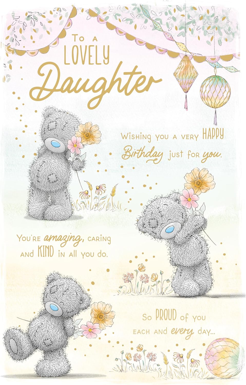 Me to You Tatty Teddy Cute Birthday Card To A Lovely Daughter - Official Collection
