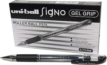 uni-ball - Signo Gel Grip, Fine Nib, Black Ink, R