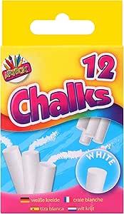 THE ART BOXARTBOX Chalks in Hanging Box - White (Pack of 12), 1208