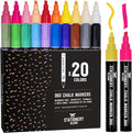 STATIONERY ISLAND Chalk Pens for blackboard, Liquid Chalk Markers for Chalkboard and Glass, Wipeable Chalk pens for Window Drawing,10 Colours