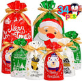 SULOLI Christmas Bags Gift Multipack,34PCS Christmas Bags for Present Christmas Wrapping Bags with Drawstring