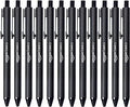 Amazon Basics Retractable Ballpoint Pen - Black - 12-Pack