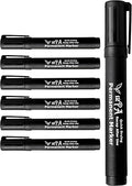 12PA 6 Black | Permanent Marker Pens | Thick Bullet Tip | Permanent Markers | Black Marker Pen