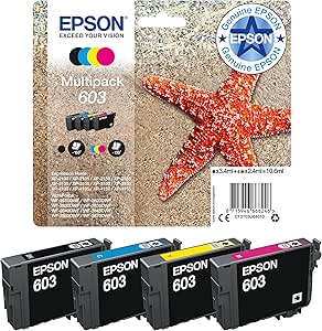 Epson 603 Starfish Genuine , 4-Colours Multipack Ink Cartridges