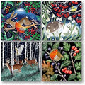Museums & Galleries Charity Christmas Cards Pack of 20 - Assorted Designs - Woodland Animals - 4 x 5 Winter Wildlife Designs - Festive Christmas Cards Multipack - In Aid of UK Charities