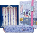 Disney Stitch Stationery Set Stitch Gifts for Girls School Supplies Notebook and Accessories Cute Stationery Set for Kids Teens Women Back to School (Blue)