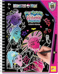 Lisciani - MONSTER HIGH Scratch Book - Monster Friend Forever - For Children 4+ - 44 Pages - Includes Scratch Pen - Multicoloured, Gold & Glitter