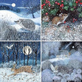 Museums & Galleries Charity Christmas Cards - Pack of 20 Assorted Premium Greeting Cards - Festive British Wildlife in the Snow - (5 Each of 4 Designs) - Lucy Grossmith - In Aid of UK Charities