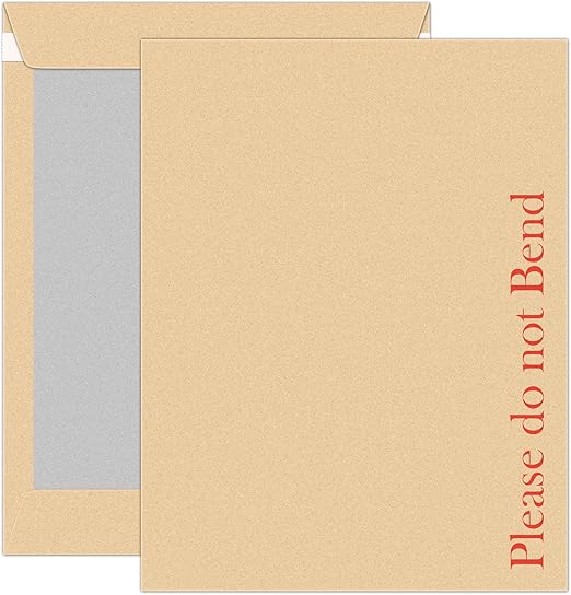 125Pcs A4 Envelopes iSOUL 324mm x 229mm A4 C4 Manilla Hard Board Backed Envelopes Do Not Bend Envelope