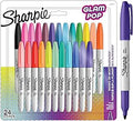 Sharpie Glam Pop Permanent Markers | Fine Point for Bold Details | Assorted Vibrant Colours | 24 Marker Pens