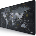 TITANWOLF World Map XXL Speed Gaming Mouse Pad Mouse Mat - 900 x 400 x 3mm - XXL mousepad - Table mat large size - improved precision and speed - Design Planisphere