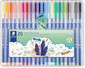 STAEDTLER 323 SB20 Triplus Colour Fibre-Tip Pens, 1.0mm - Assorted Colours (Pack of 20)