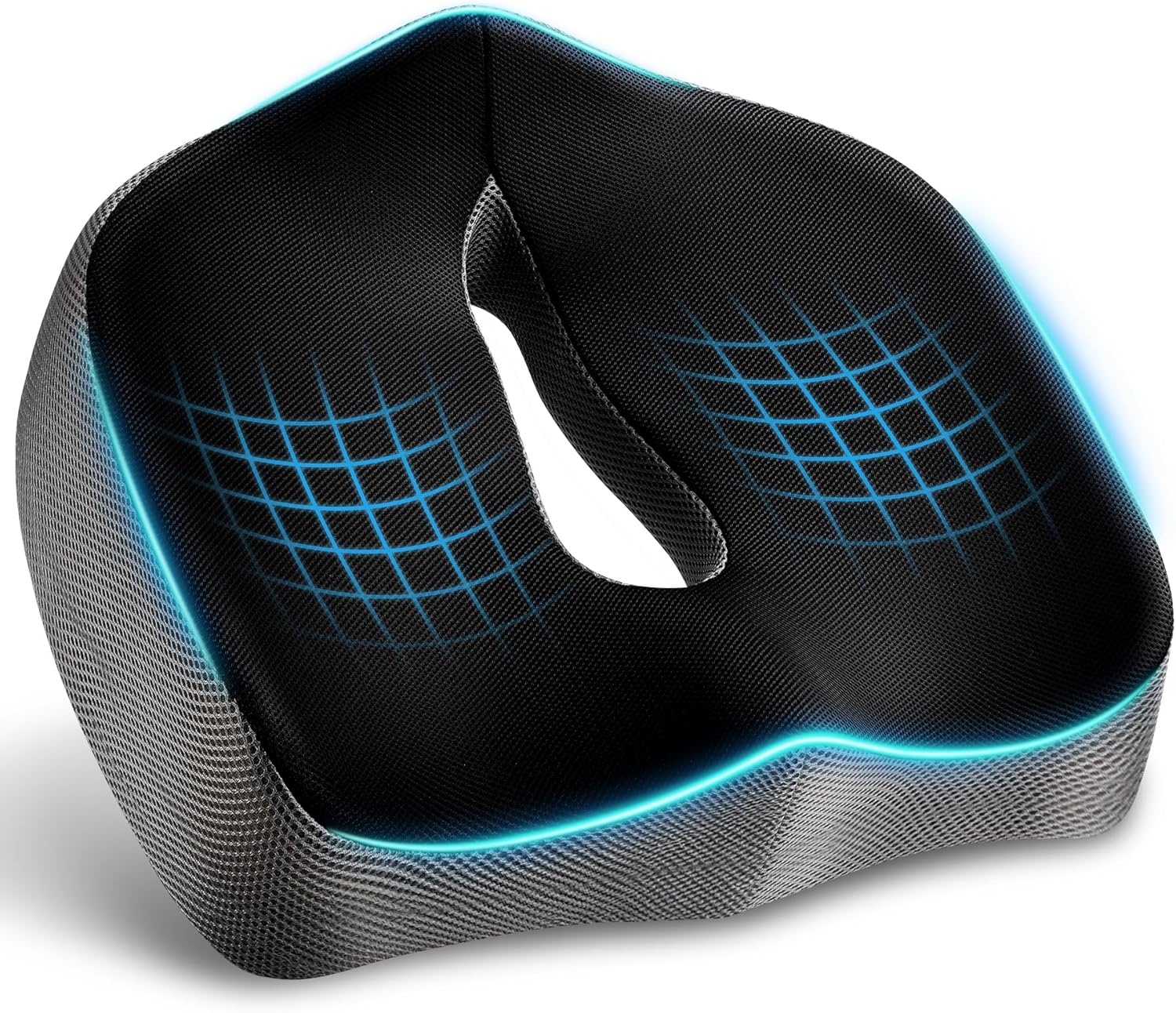 POOTACK Seat Cushion for Coccyx, Memory Foam Seat Cushion Ergonomic, Reduce Sciatica Hemorrhoid Tailbone Back Pain Chair Cushions, Support Seat Pads for Office, Wheelchair, Car Seats, Chair, Recliner