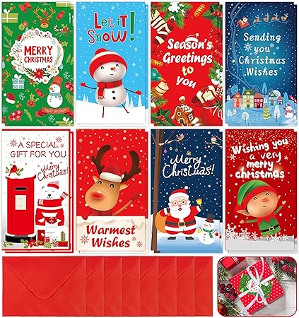 Funnlot 16pcs Christmas Money Wallets Christmas Wallets for Cash Gifts with Envelopes Christma s Money Cards Cash Wallets for Kids Family Envelopes with Stickers