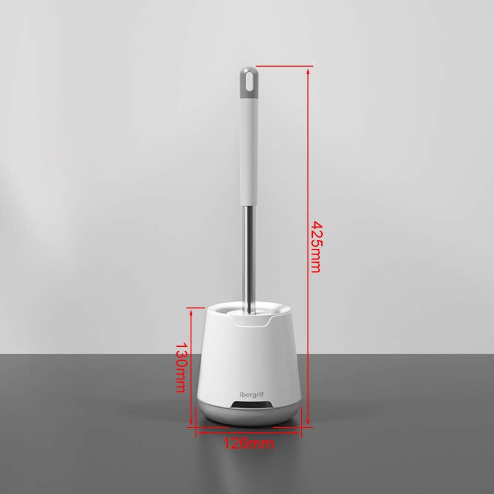 Ibergrif M34152 Silicone Toilet Brush & Holder Set